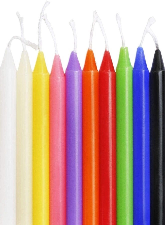 ECLHTLNY Taper Candles Multicolored 4 inch Dripless - Unscented and Smokeless for Birthdays Weddings Holiday Emergency 100PCS - Image 2